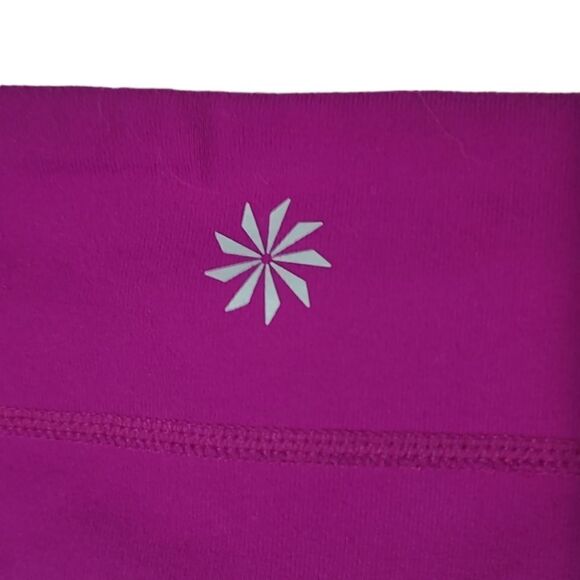 Athleta Crush Connect Capris Purple Mid Rise Leggings Medium - Picture 5 of 6